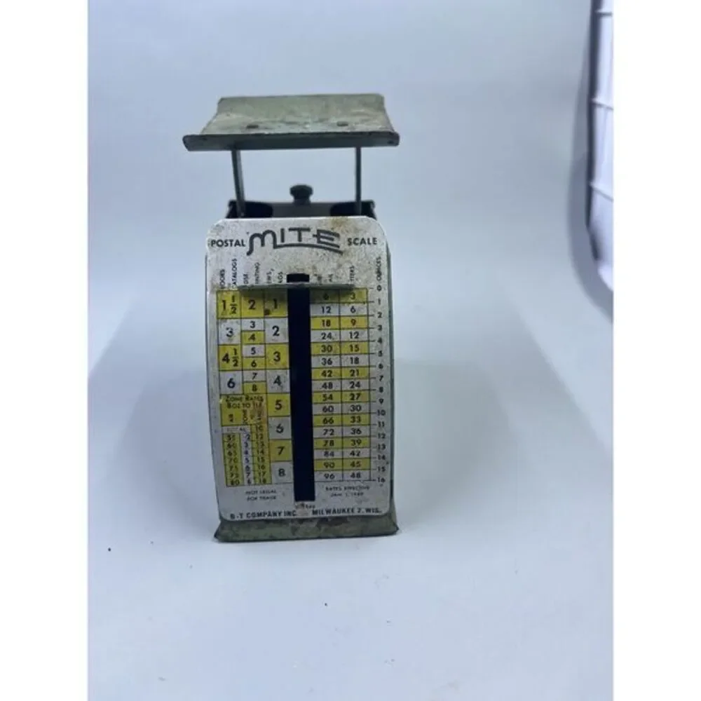 Antique 1949 MITE postal scale by‎ B-T Co. Milwaukee Wis.